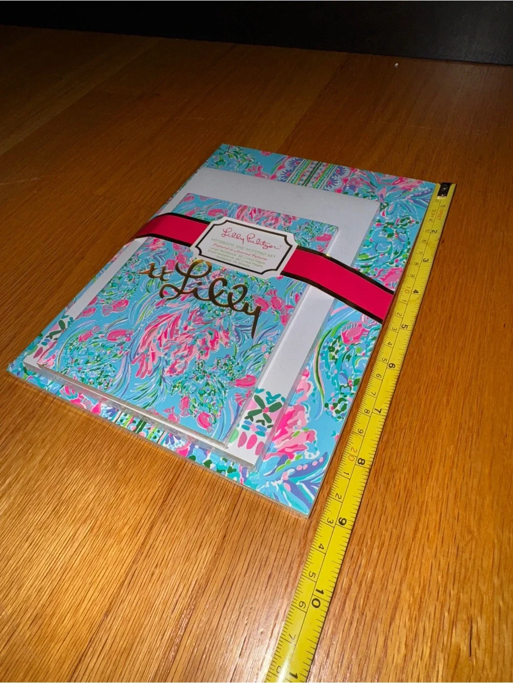 Lilly Pulitzer Notebook Aqua & Hot Pink Floral Notepad Set.  Great gift